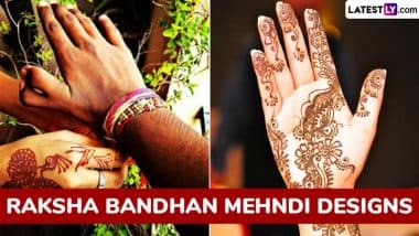 Mehndi Designs For Raksha Bandhan 2025 in USA: East Meets West Henna Patterns, Subtle Motifs, Floral and Arabic-Inspired Mehendi Ideas For the Minimalist Chic Sisters (Watch Videos)
