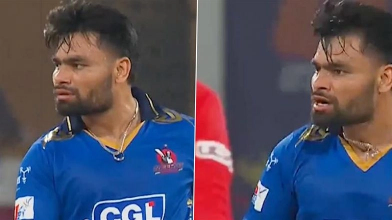 Rinku Singh Picks Wicket on First Ball, Brings Out Aggressive Celebration During Meerut Mavericks vs Kanpur Superstars UP T20 League 2025 Match (Watch Video)