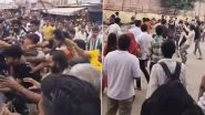 Chittorgarh: Brawl Erupts After Shopkeepers Thrash Devotees With Sticks Outside Sanwaliya Temple in Rajasthan, Video Goes Viral
