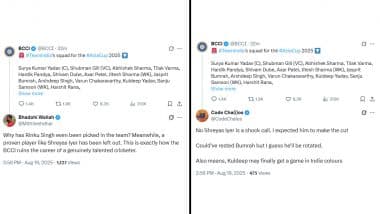 No KL Rahul, Shreyas Iyer and Yashasvi Jaiswal in India Squad for Asia Cup 2025, Angry Fans React