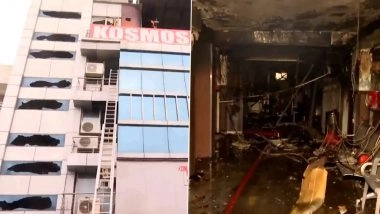 Delhi Fire: 1 Dead, Several Injured As Blaze Erupts at Kosmos Hospital in Anand Vihar (Watch Video)