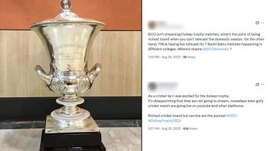 'Where's Shame?', Netizens Lash Out at BCCI For Not Providing Duleep Trophy 2025 Live Streaming Online and TV Telecast