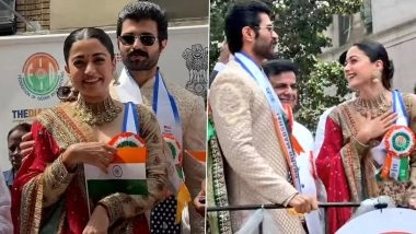 Vijay Deverakonda, Rashmika Mandanna Lead 43rd India Day Parade in New York (See Pics and Videos)