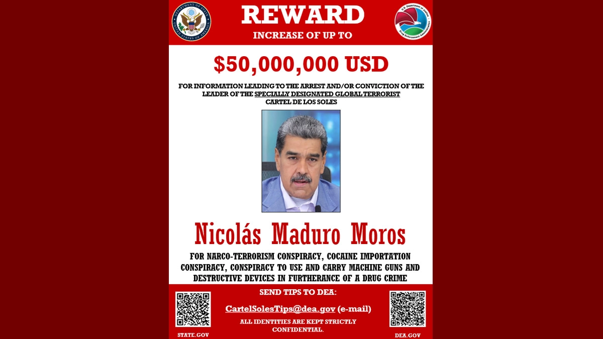 World News | US Doubles Bounty on Nicolás Maduro to USD 50 Million, Accuses  Venezuelan Leader of Narco-Terrorism | 🌎 LatestLY