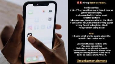 Doomscrolling Job Is For Real! Monk Entertainment Co-Founder Viraj Sheth Is &lsquo;Hiring Doom-Scrollers&rsquo;, Here&rsquo;s What the Job Title Means