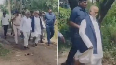 Nalanda: Villagers Chase, Attack Minister Shravan Kumar and Hilsa MLA Krishna Murari After 9 Killed in Malavan Auto-Truck Collision in Bihar; Videos Surface