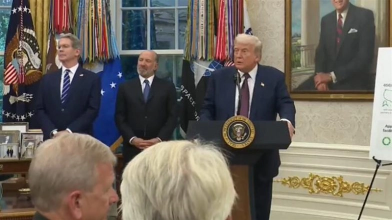 ‘You Are Going to See So Much Secondary Sanctions’: Donald Trump Defends Tariff Hike on India, Hints at Tougher Action Amid Criticism Over Softer Stance on China (Watch Video)