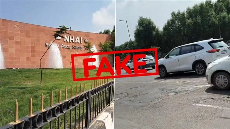 Fact Check: Are There Potholes on Road Outside NHAI HQ in Delhi? Highway Authority Clarifies on Misleading Claims Made in Viral Video, Attributes Responsibility to Delhi PWD