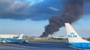 Amsterdam Fire: Massive Blaze Erupts at Warehouse Near Schiphol Airport, Video Shows Large Plume of Black Smoke