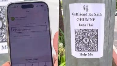 ‘Girlfriend Ke Sath Ghumne Jana Hai, Help Me’: Jaipur Boy Asks Public to Fund His Date via QR Code, Video Goes Viral