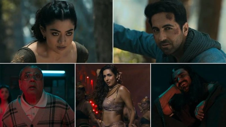 &lsquo;Thama&rsquo; Teaser Out: Ayushmann Khurrana and Rashmika Mandanna Bring Vampire Romance to Maddock Horror-Comedy Universe This Diwali (Watch Video)
