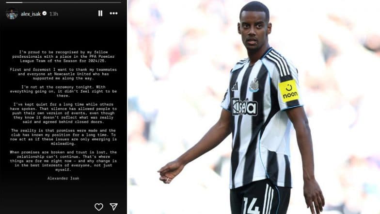 Alexander Isak vs Newcastle United: Swedish Striker Says ‘Trust Lost, Relationship Can’t Continue’ Amid Liverpool Transfer Links, Magpies Respond With Stern Statement