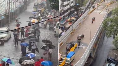Maharashtra Rain Fury: Government Offices, Schools, Colleges Shut In Mumbai Today; Local Trains Hit (Watch Videos)