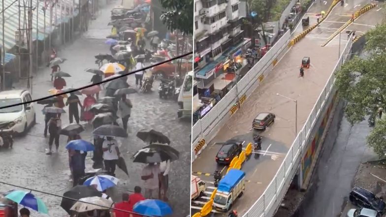 Maharashtra Rain Fury: Government Offices, Schools, Colleges Shut In Mumbai Today; Local Trains Hit (Watch Videos)