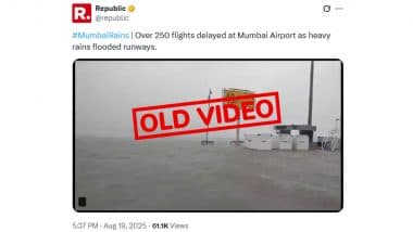 Mumbai Airport Runways Flooded After Heavy Rain? Fact Check Reveals Old Video of Chennai Airport Circulated With Fake Claim