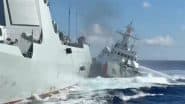 China: Coast Guard Ship Collides With Navy Destroyer While Chasing Philippines Patrol Boats in South China Sea; Video Surfaces