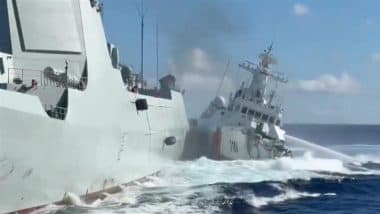 China: Coast Guard Ship Collides With Navy Destroyer While Chasing Philippines Patrol Boats in South China Sea; Video Surfaces