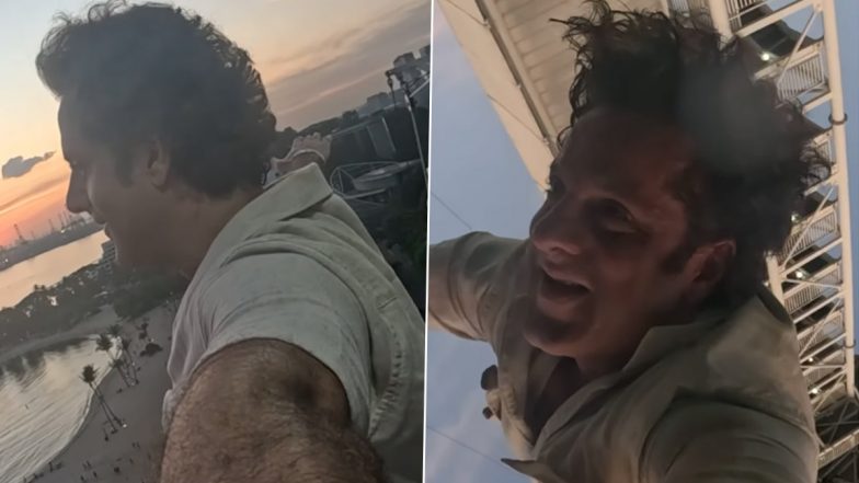 ‘Strangely Calm’: Fardeen Khan Tries Bungee Jumping in Singapore, Takes the Plunge From 150 Feet in the Air- WATCH