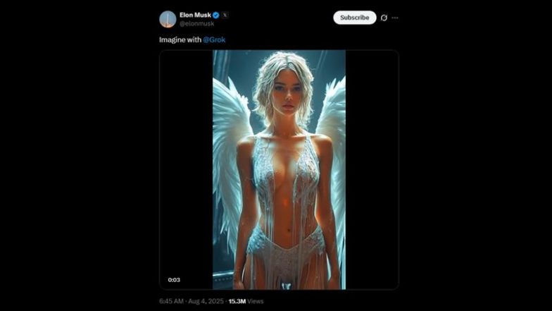 Grok Imagine ‘Spicy’ Mode Enables NSFW Content: Elon Musk-Run xAI’s New AI Tool Lets Users Create Sexually Explicit Images and Videos