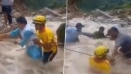 Uttarakhand: Kapkot MLA Suresh Gadiya&rsquo;s Gunman Gets Swept Away in Sudden Cloudburst While Inpecting Flood-Hit Areas Bageshwar, Rescued (Watch Video)