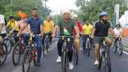 Sports Minister Mansukh Mandaviya Leads 35th Fit India Sundays on Cycle Tiranga Rally With Panchayat Representatives in Delhi
