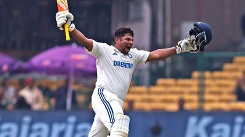Buchi Babu Invitational Trophy 2025: Sarfaraz Khan’s Century Powers Mumbai to Strong Position 