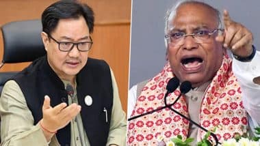 CISF Deployment in Rajya Sabha: Kiren Rijiju Slams Mallikarjun Kharge, Opposition for ‘Spreading Lies’ on CISF Presence in House