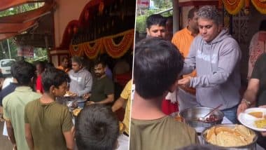 ‘Saiyaara’: Mohit Suri Celebrates Blockbuster Success by Distributing Bhog Outside Mumbai Temple; Fans Call Him ‘The Best Director’ (Watch Video)