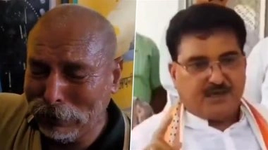 Basti: Elderly Farmer Breaks Down in Long Queue To Procure Fertilisers in Uttar Pradesh, BJP MLA Ajay Singh Claims No Scarcity (Watch Videos)