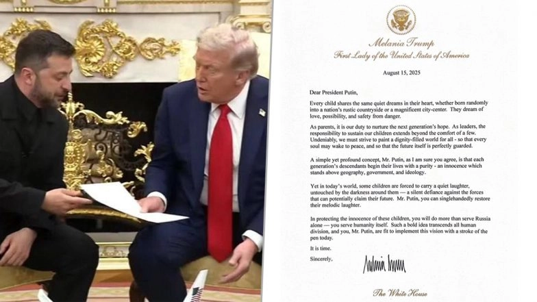 Zelensky Gives Melania Trump a Letter Days After She Sent Personal Note to Putin