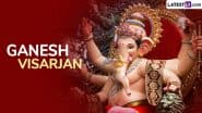 Ganesh Visarjan 2025 Funny Slogans For 3 Days Ganpati: Share Hinglish Sayings, Messages, Quotes, Images and HD Wallpapers of Lord Ganesha To Bid Farewell To Ganpati Bappa