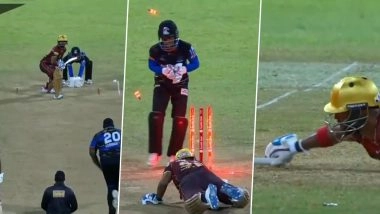 Nicholas Pooran Wicket Video: Trinbago Knight Riders Captain Gets Stumped Out by Jewel Andrew Off Rahkeem Cornwall’s Bowling During Antigua & Barbuda Falcons vs Trinbago Knight Riders CPL 2025 Match