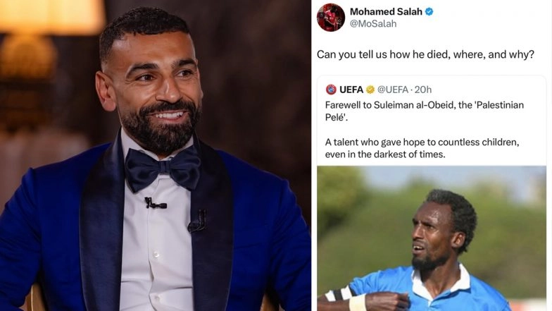 Mohamed Salah Calls Out UEFA After Death of ‘Palestinian Pele’ Suleiman Al-Obeid, Questions European Football Governing Body Over Circumstances of Footballer's Death (See Post)