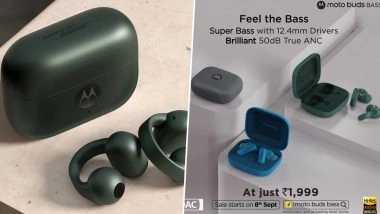 Moto Buds Loop, Moto Buds Bass Launched in India; Check Prices of Each Motorola Earbuds, Specifications and Features