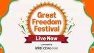 Amazon Great Freedom Festival Sale Now Live in India: Check Bank Offers, Prime Member Benefits, Deals on Apple, Samsung Smartphones and Electronics Products