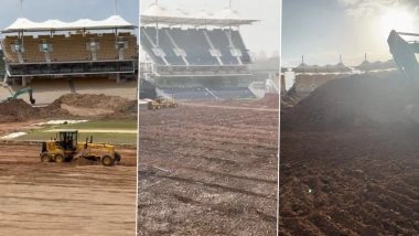 CSK's Home Ground MA Chidambaram Stadium Aka Chepauk Stadium Undergoes Outfield Renovation, TNCA Shares Video