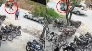 Agra: Student Flung Away After Speeding Car Hits Him While Crossing Road Near Nagla Gajja in UP, Disturbing CCTV Video Surfaces
