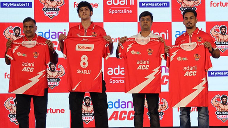 PKL 2025: Adani Sportsline’s Gujarat Giants Unveil New Jersey; Mohammadreza Shadloui To Lead in Pro Kabaddi League Season 12