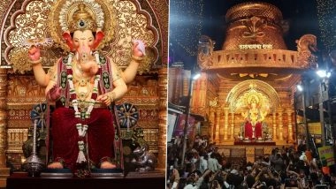 Lalbaugcha Raja 2025 First Look Unveiled Ahead of Ganesh Chaturthi and Ganeshotsav (See Pics and Videos)