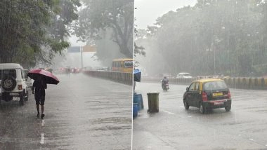Mumbai Rains: Heavy Rainfall Lashes Parts of City, Waterlogging Affects Traffic Movement (Watch Videos)