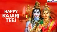 Kajari Teej 2025 Wishes: Share Badi Teej Messages, Greetings, Quotes, HD Images of Lord Shiva and Goddess Parvati and Wallpapers To Celebrate Satudi Teej Festival