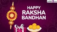Raksha Bandhan Images and Rakhi HD Wallpapers for Free Download Online: Wish Happy Raksha Bandhan 2025 With WhatsApp Messages, Greetings and SMS To Share With Siblings on the Festival Day