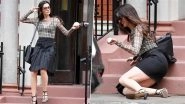 Anne Hathaway Takes a Tumble on &lsquo;The Devil Wears Prada 2&rsquo; Set, Turns Mishap Into a Viral Moment (Watch Video)