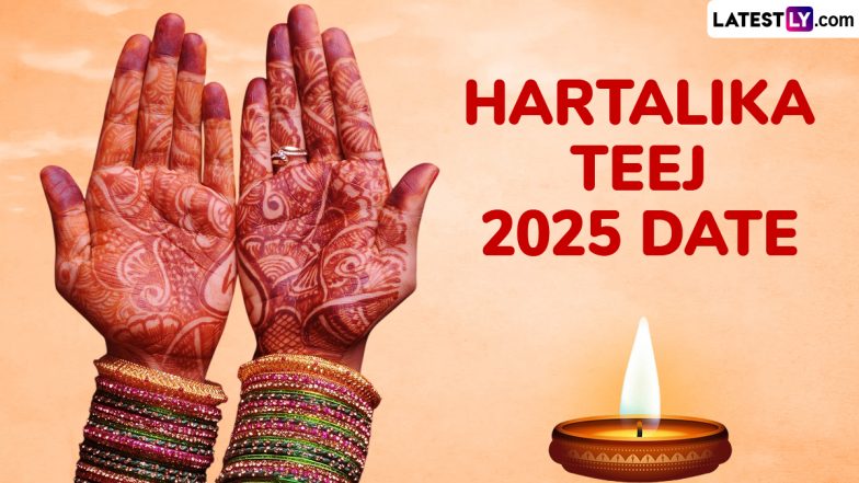 Hartalika Teej 2025 Date and Time: Know Timings, Significance and Celebrations of the Divine Union of Lord Shiva and Goddess Parvati