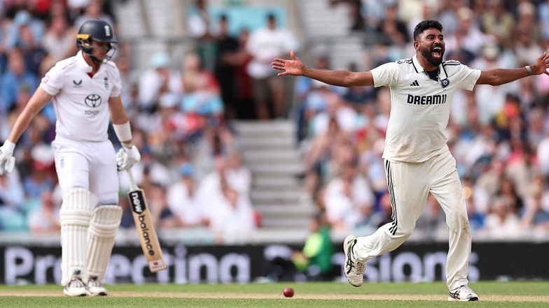 IND vs ENG 5th Test 2025: Mohammed Siraj Becomes Only Second Indian To Take 20 Wickets in England