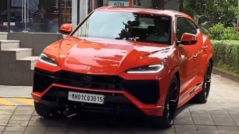Rohit Sharma Buys Brand New Orange Lamborghini Urus SE, Hitman’s Upgraded SUV Sports Special ‘3015’ Number Plate (Watch Video)