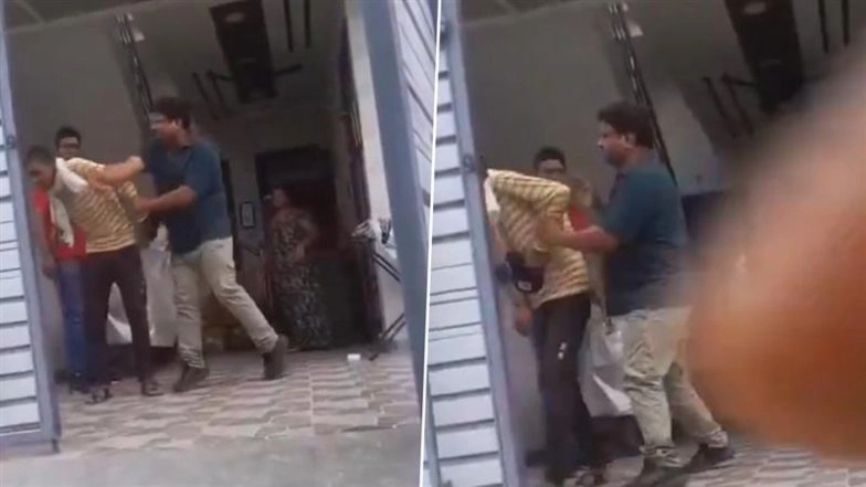 Lucknow: Delivery Boy Repeatedly Punched, Thrown Out for Refusing To Carry Parcel to 1st Floor in Sainik Nagar; UP Police Assure Action Once Complaint Lodged (Video)