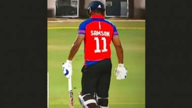 KCL 2025: Sanju Samson’s Explosive Century Sets Up Thrilling Win for Kochi Blue Tigers Against Aries Kollam Sailors (Watch Video)