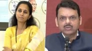 Maharashtra: NCP-SCP MP Supriya Sule Alleges Casteist Language by Pune Police, Asks CM Devendra Fadnavis To Take Cognisance