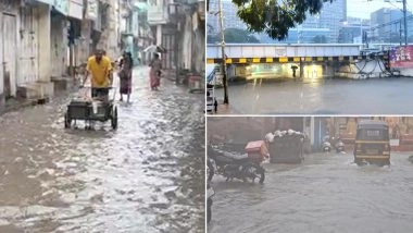 Mumbai Rains: City Reels Under Torrential Rain for 4th Day, Waterlogging Brings Traffic to Halt; IMD Predicts Intense Rainfall Over the Next 4 Days (Watch Videos)